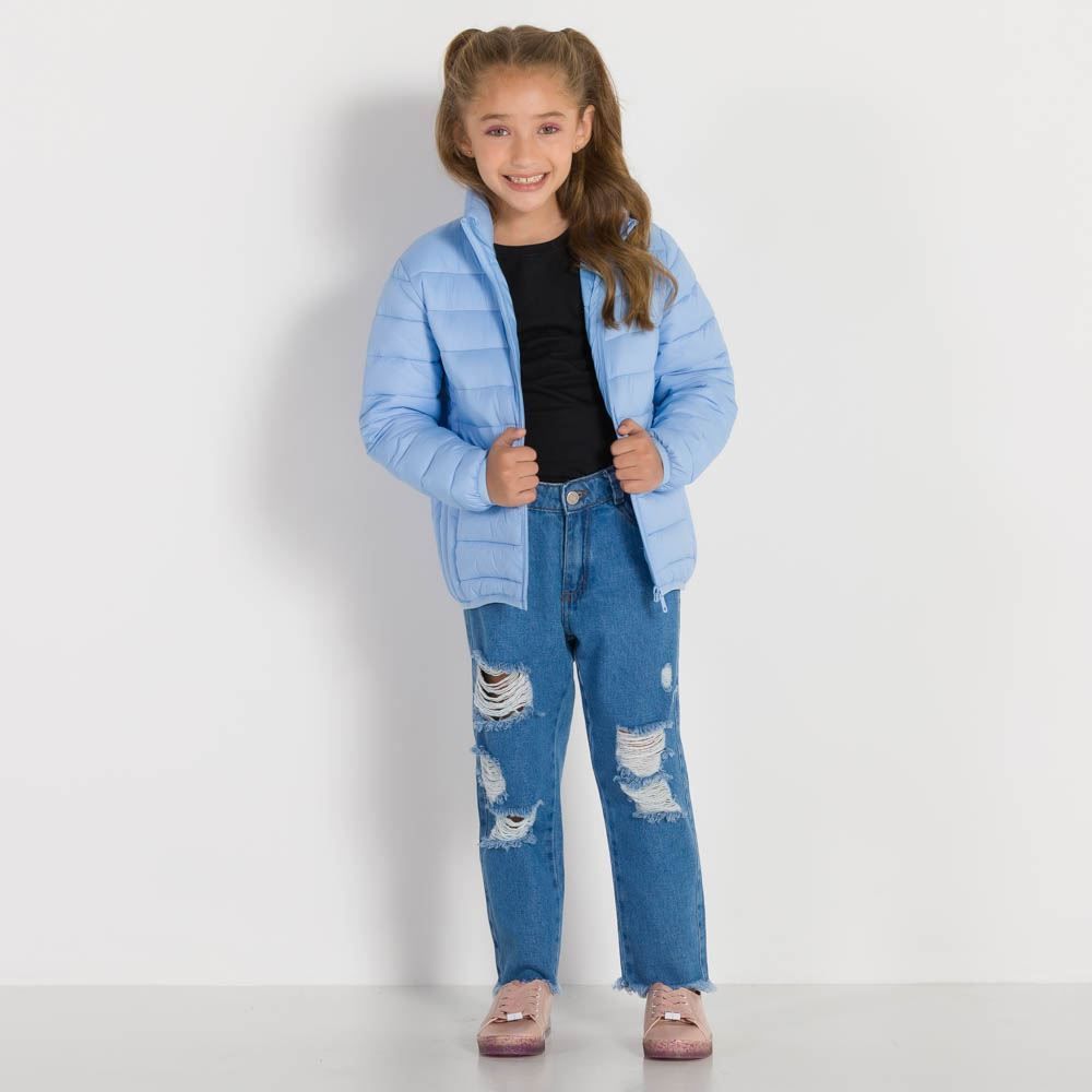 Calça 4 a 10 anos Jeans Mom Destroyed Marmelada