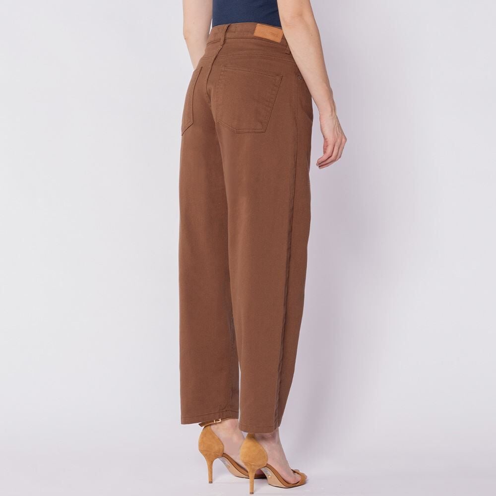 Calça Barrel Feminina Em Sarja Boby Blues