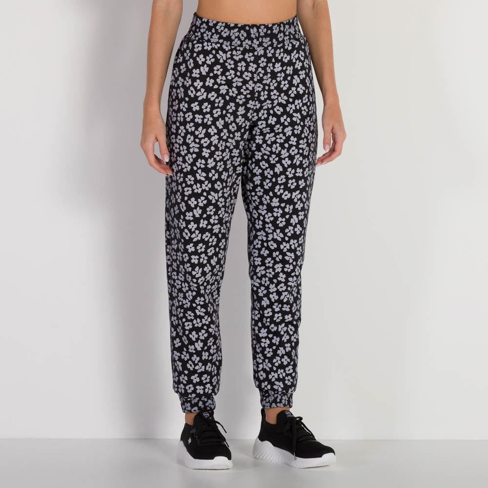 Calça em Moletinho Floral Scream