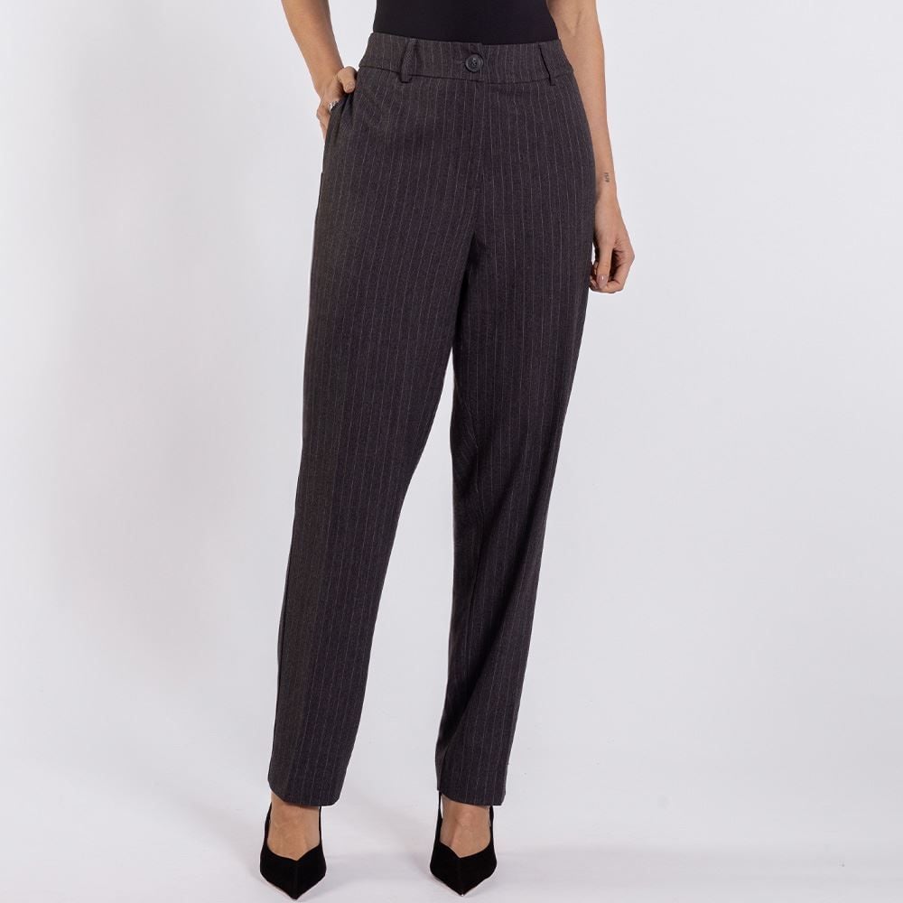 Calça Feminina Alfaiataria Risca De Giz Patricia Foster