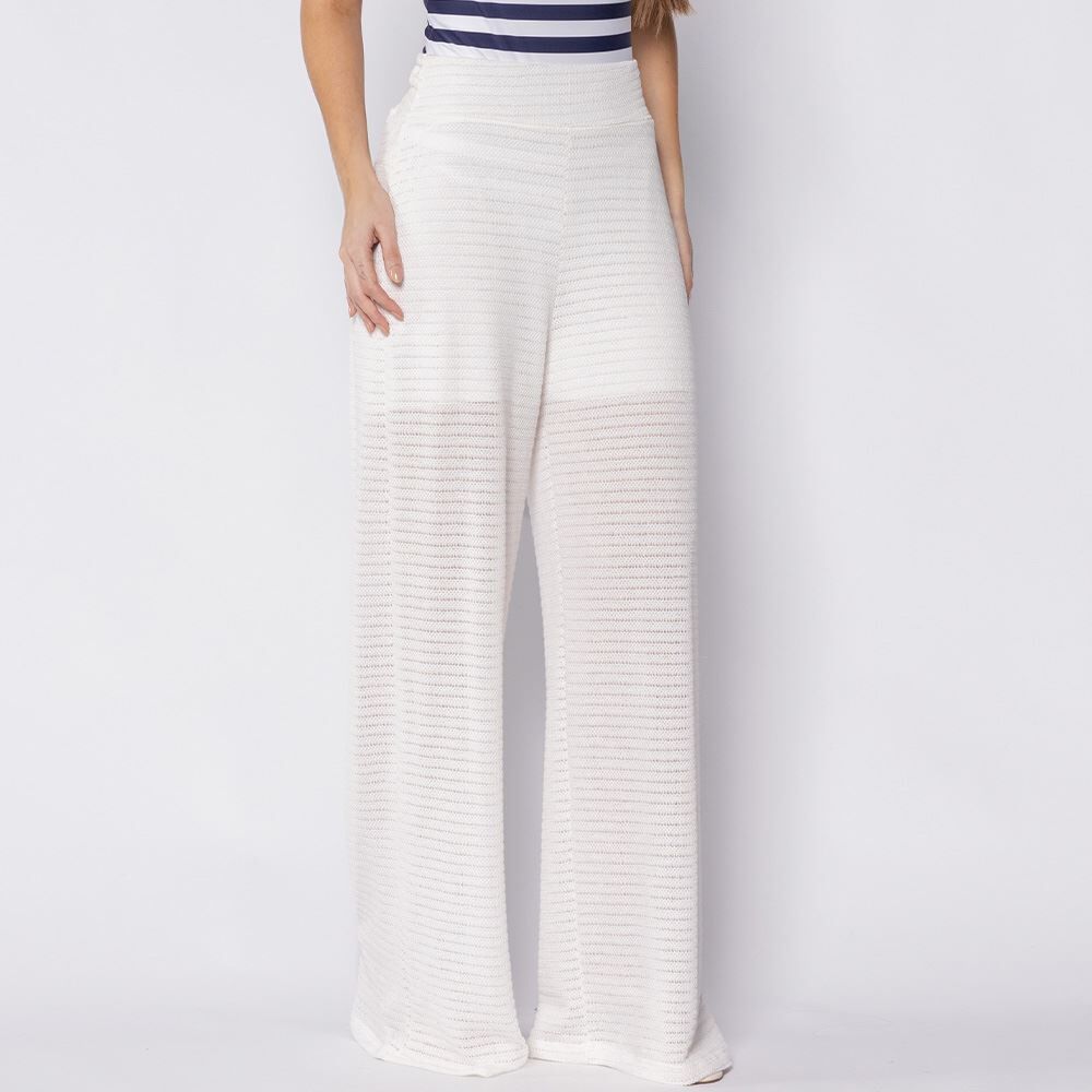 Calça Feminina Em Malha Crochê Patricia Foster