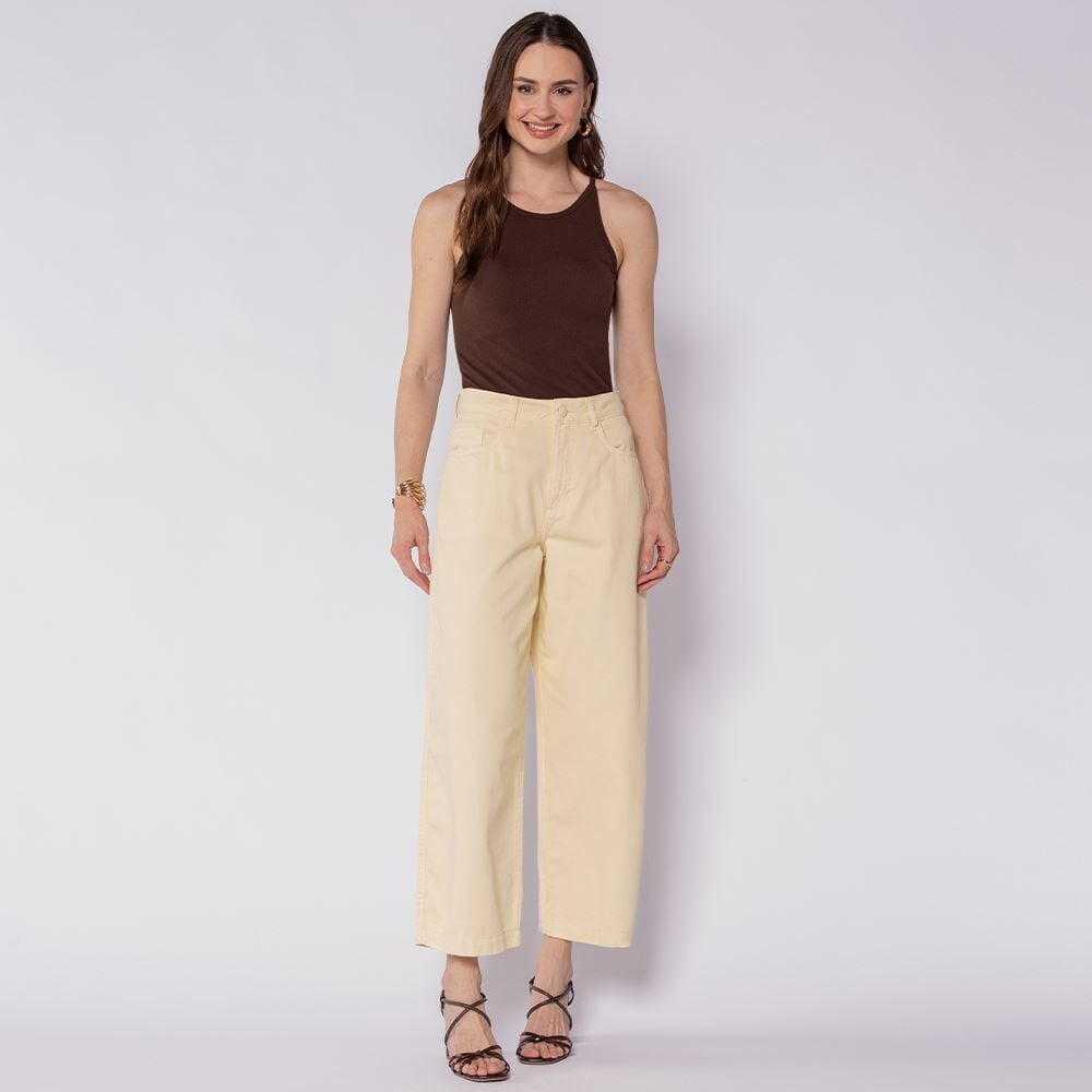 Calça Feminina Em Sarja Balloon Boby Blues