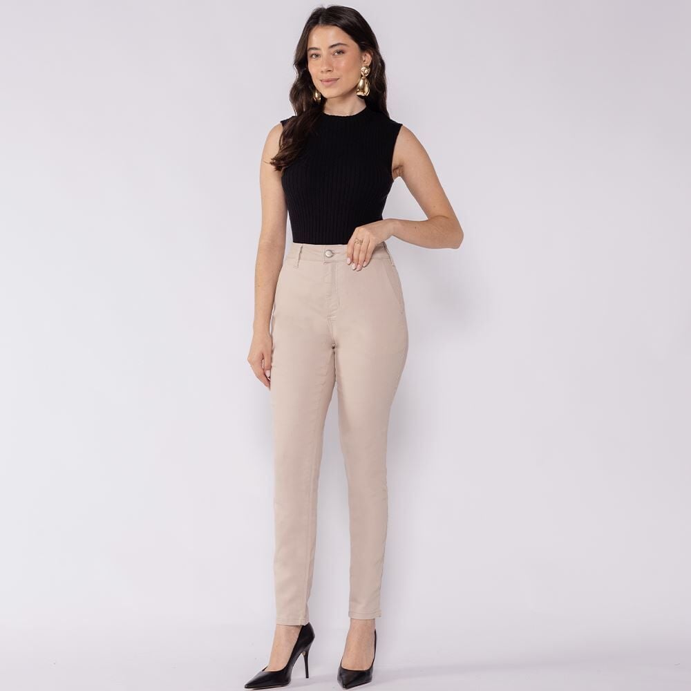 Calça Feminina Em Sarja Skinny Patricia Foster