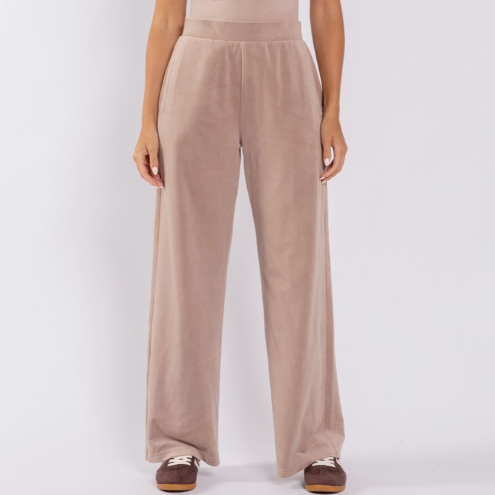 Calça Feminina Esportiva Wide Leg Em Plush Scream