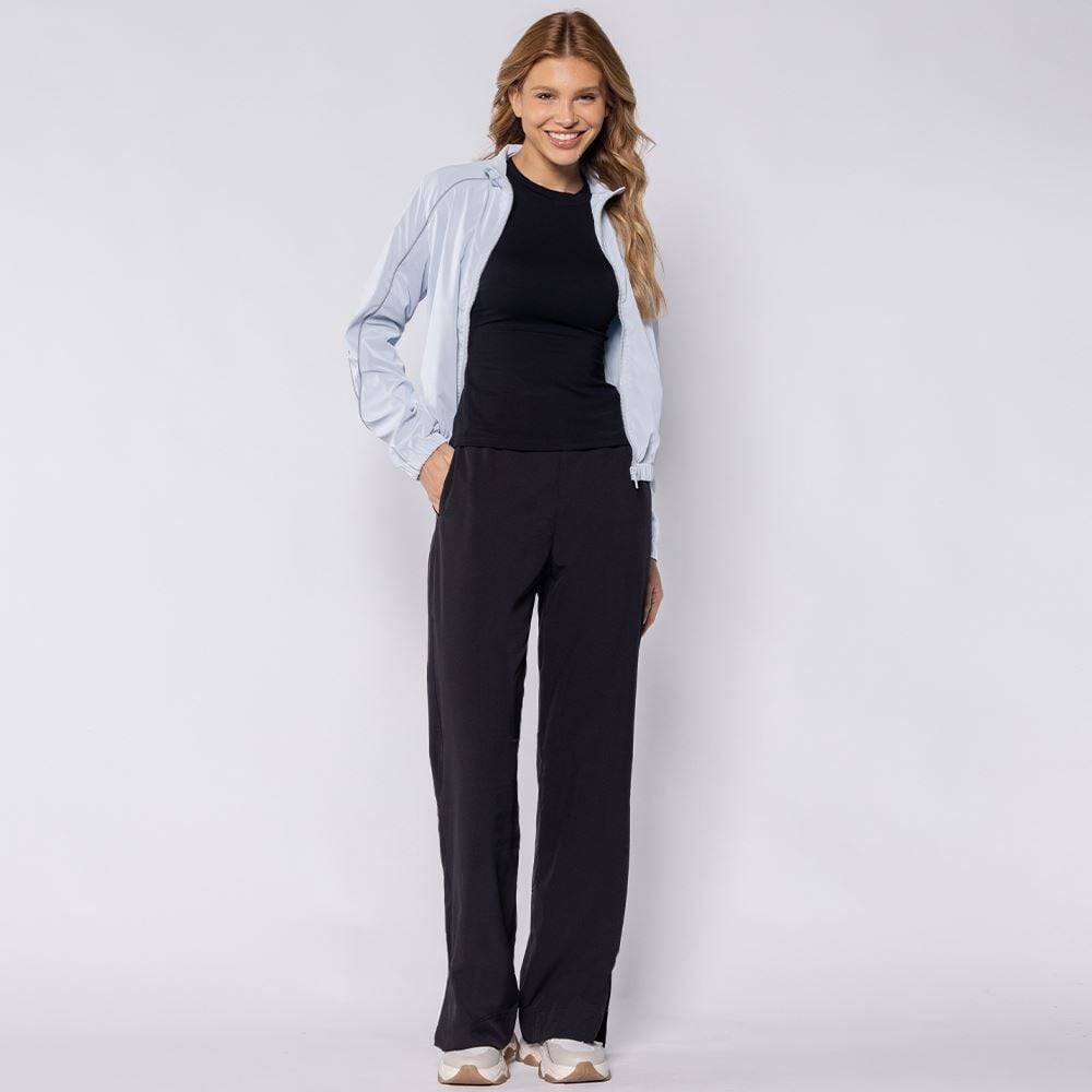 Calça Feminina Esportiva Wide Leg Em Tactel Scream
