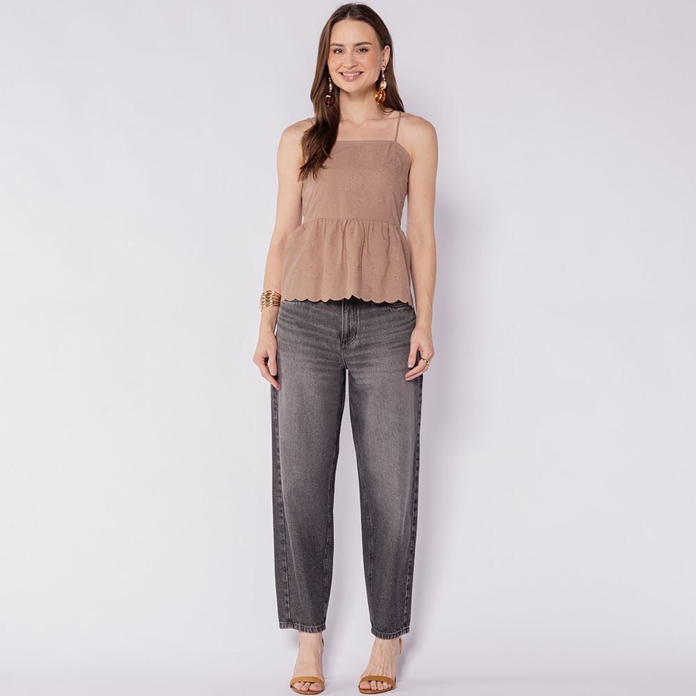 Calça Feminina Jeans Barrel Boby Blues
