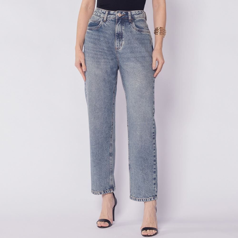 Calça Feminina Jeans Reta Cropped Boby Blues