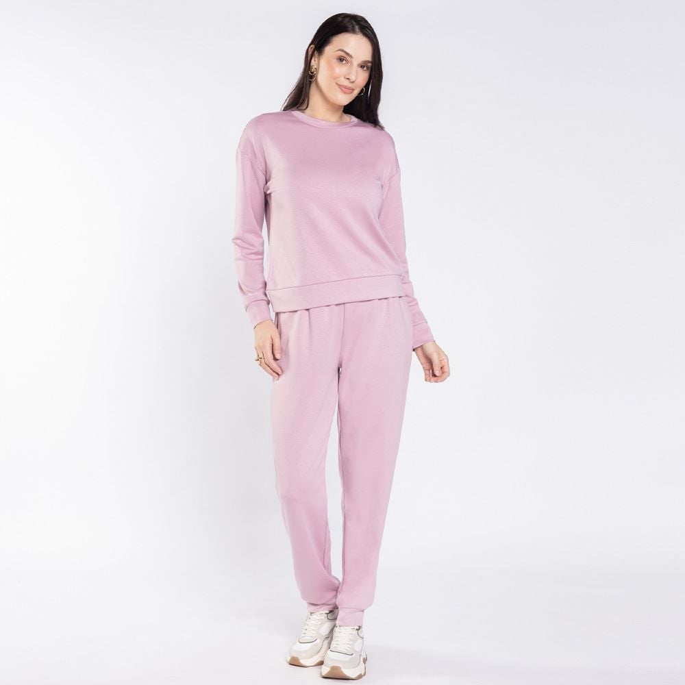 Calça Feminina Jogger Em Moletom Patricia Foster