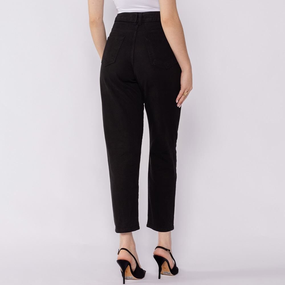Calça Feminina Mom Em Sarja Boby Blues