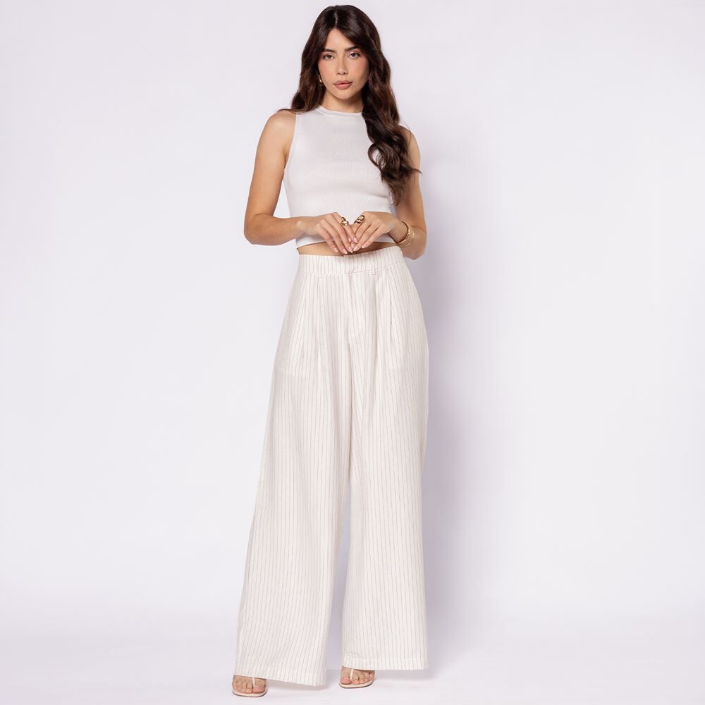 Calça Feminina Pantalona De Alfaiataria Patricia Foster