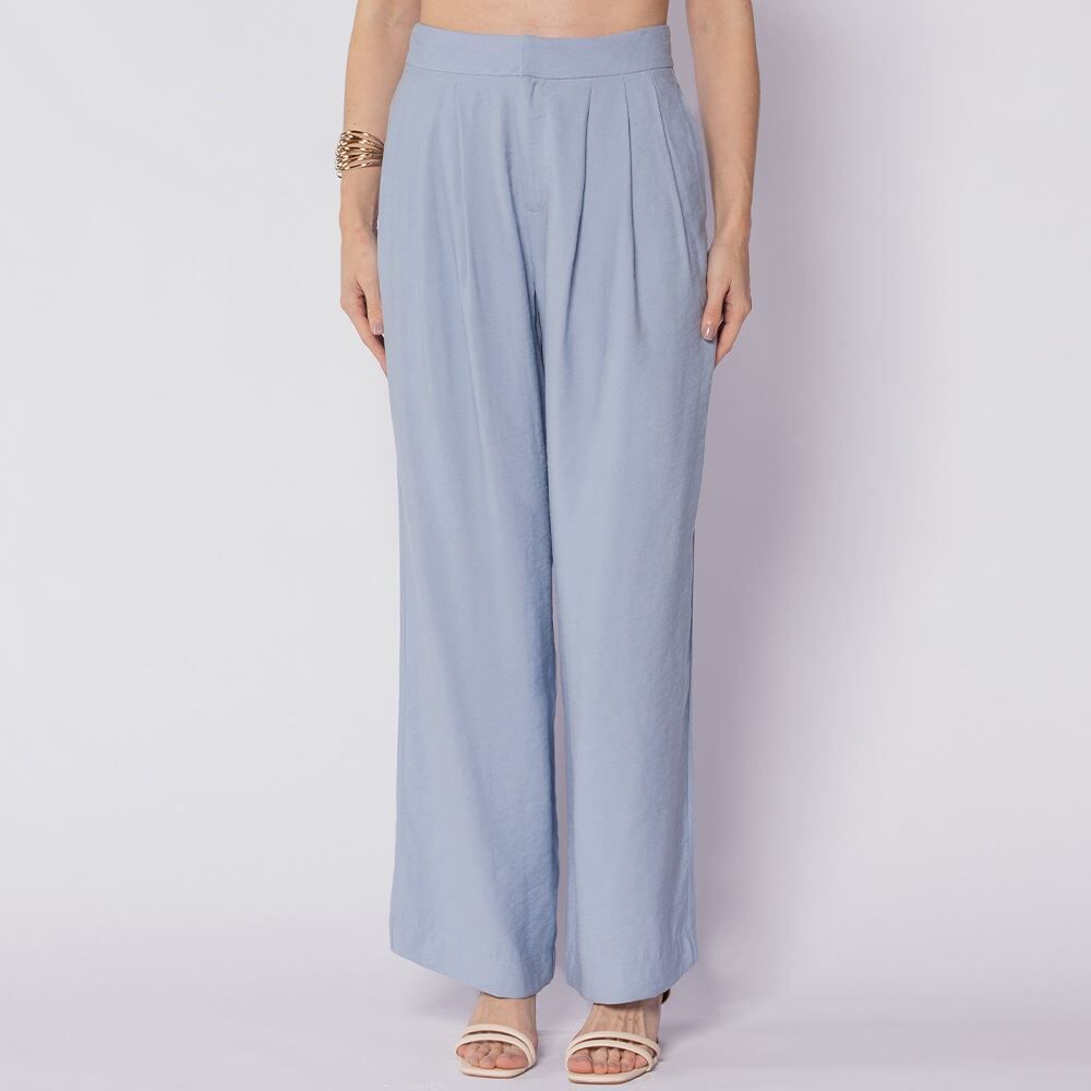 Calça Feminina Pantalona Em Viscose Patricia Foster