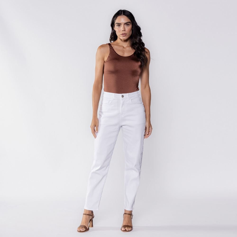 Calça Feminina Sarja Mom Patricia Foster
