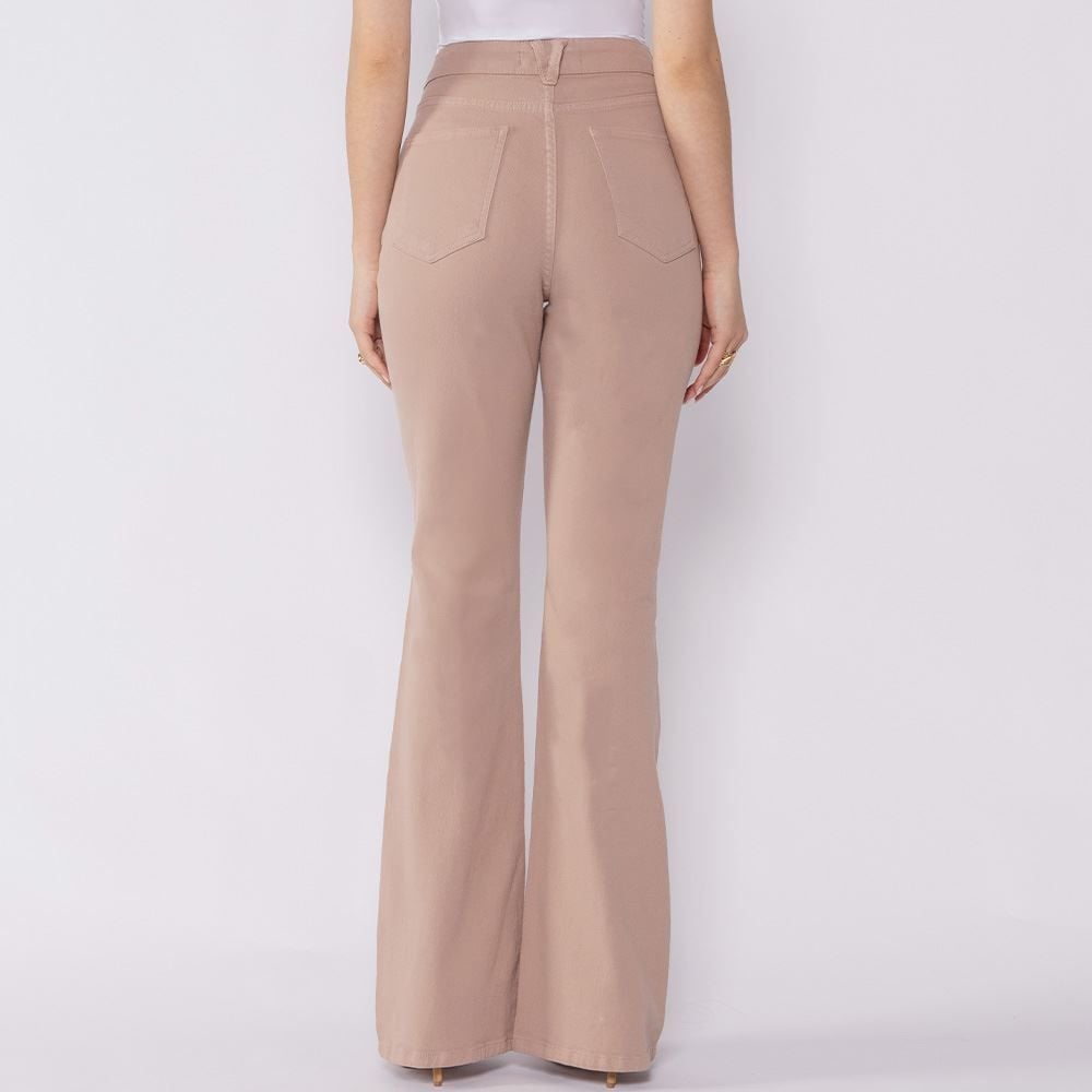 Calça Feminina Wide Flare Em Sarja Patricia Foster