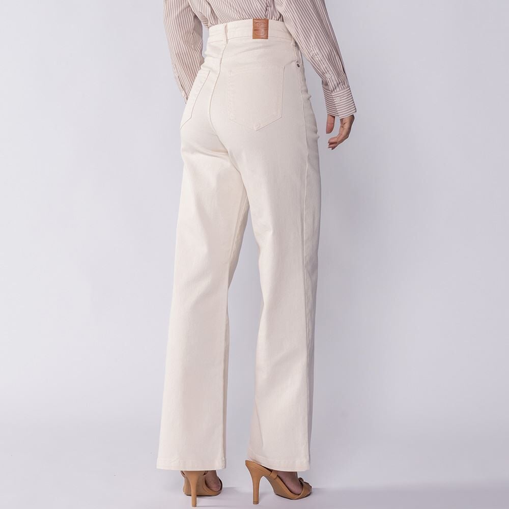 Calça Feminina Wide Leg Collor Sarja Boby Blues