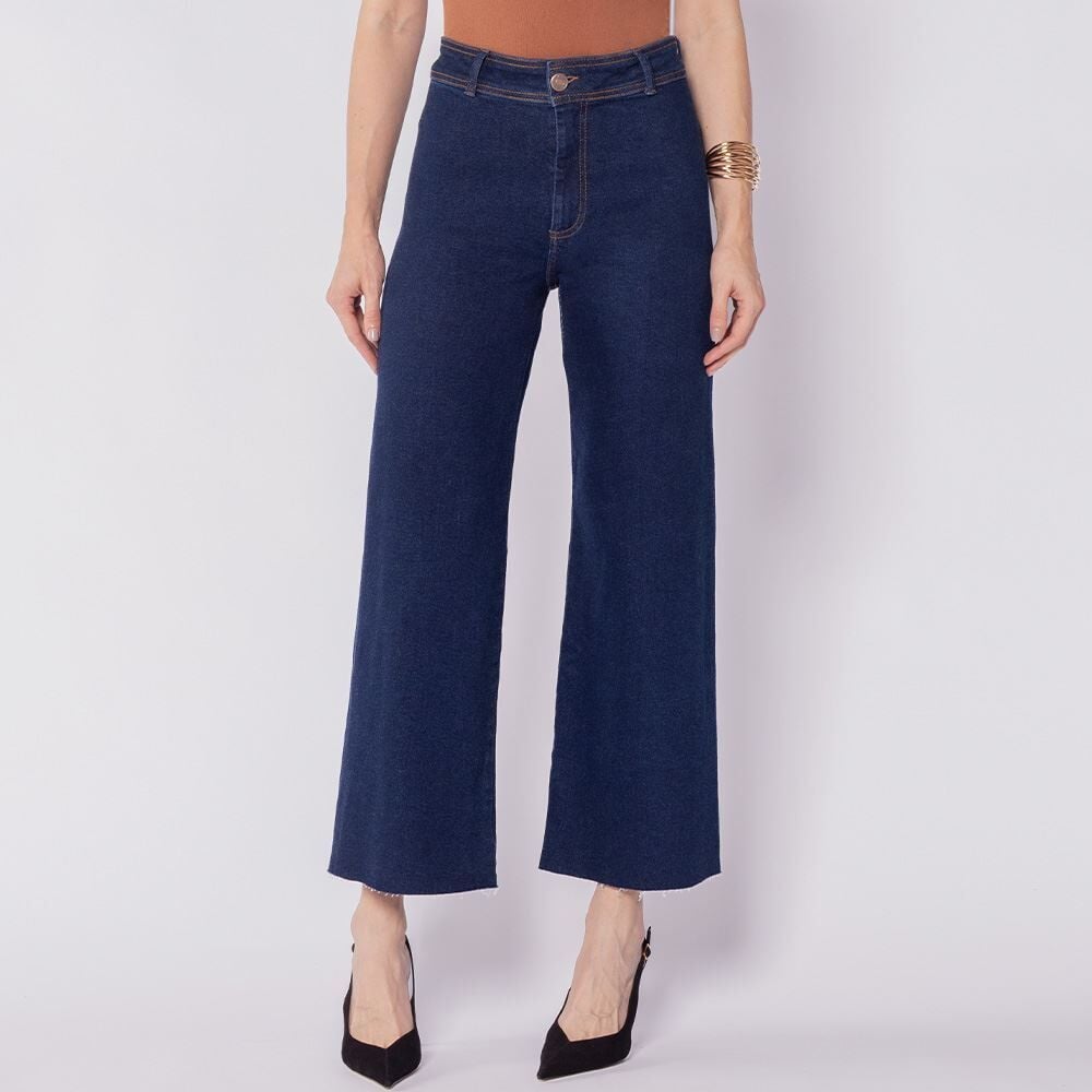 Calça Feminina Wide Leg Cropped Patricia Foster
