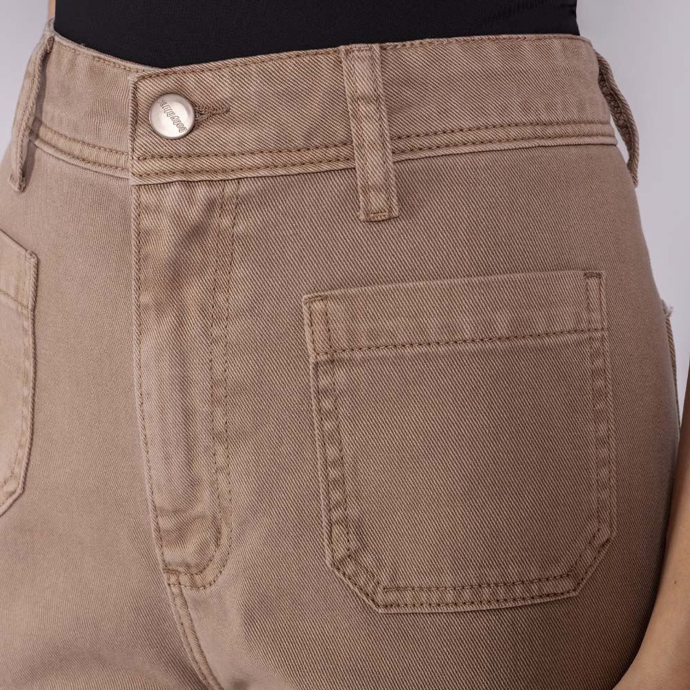 Calça Feminina Wide Leg Em Sarja Boby Blues