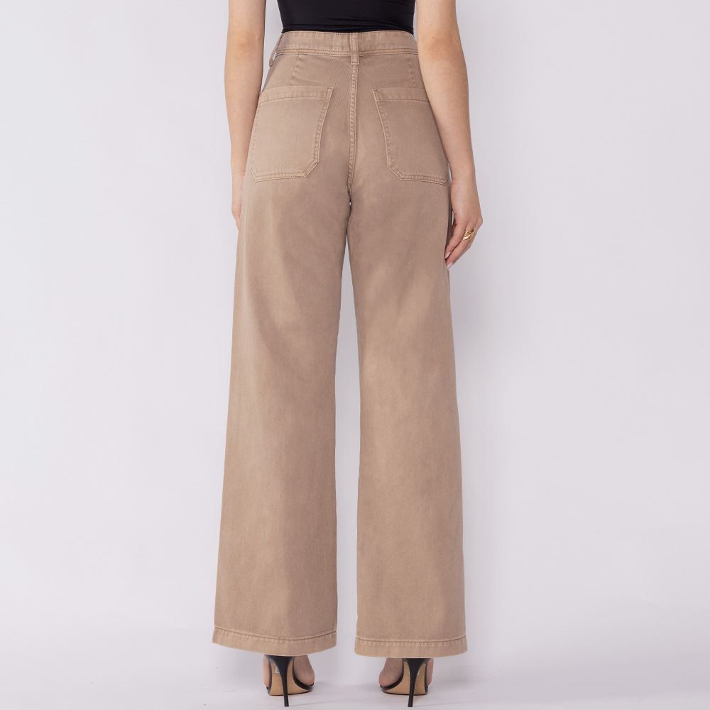 Calça Feminina Wide Leg Em Sarja Boby Blues