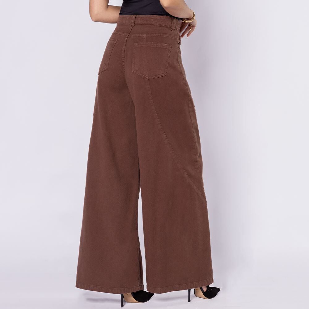 Calça Feminina Wide Leg Em Sarja Patricia Foster 