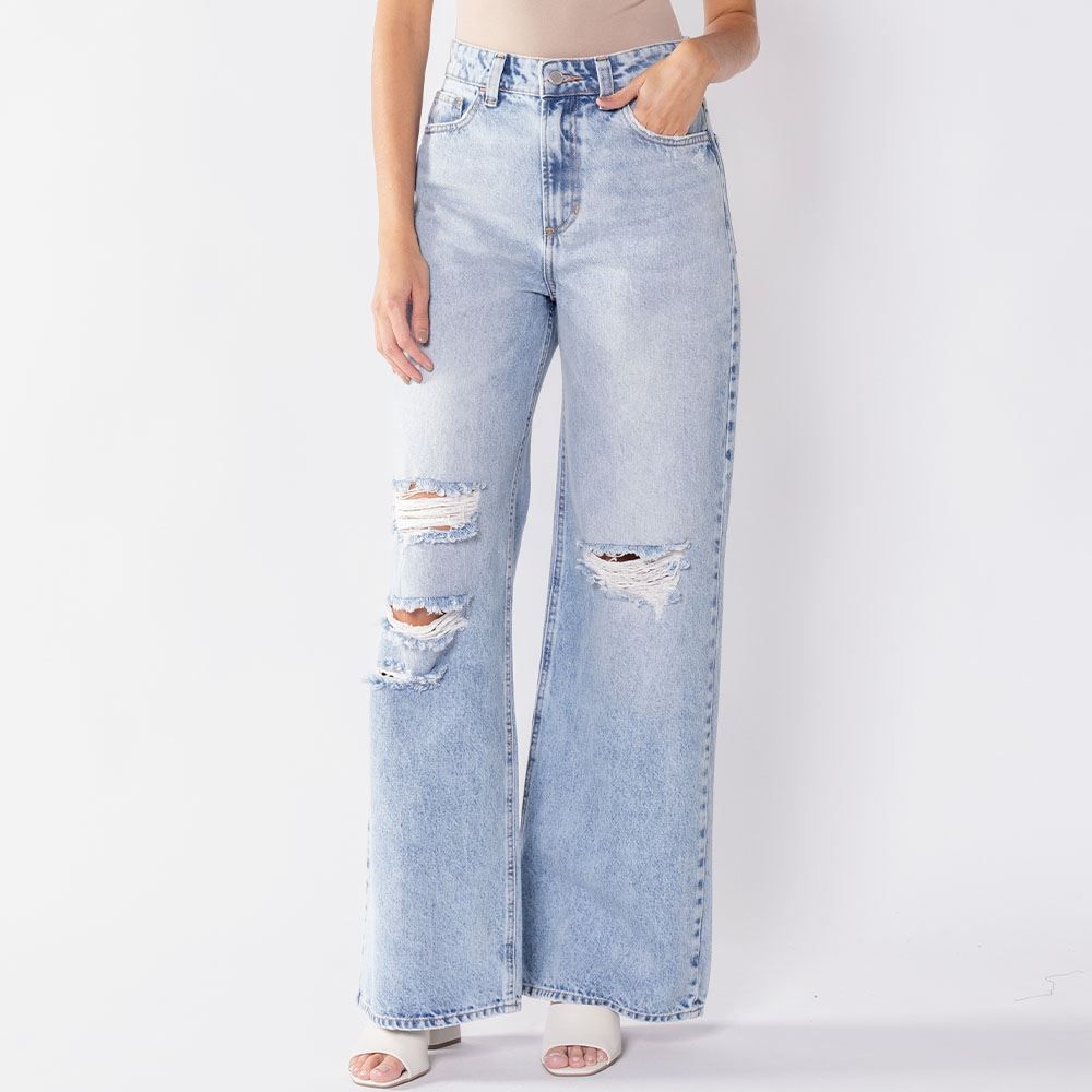 Calça Feminina Wide Leg Jeans Boby Blues