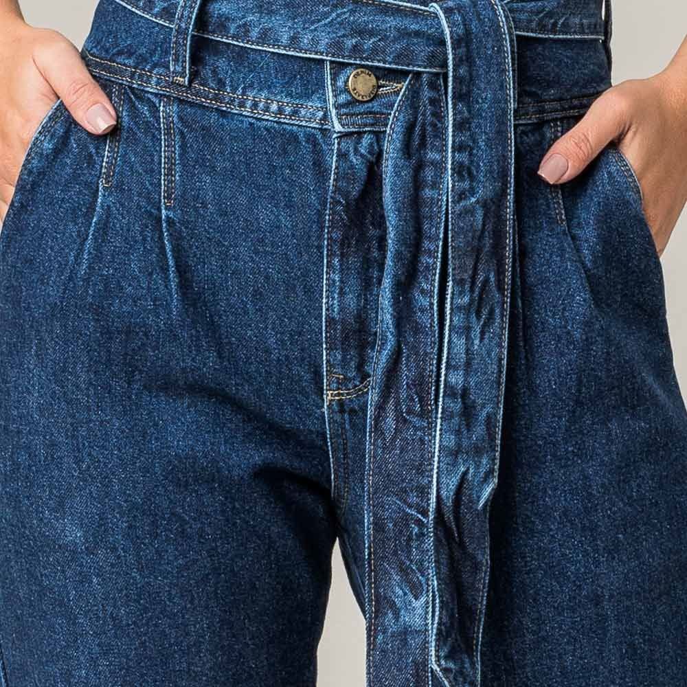 Calça Jeans Clochard com Cinto Disparate