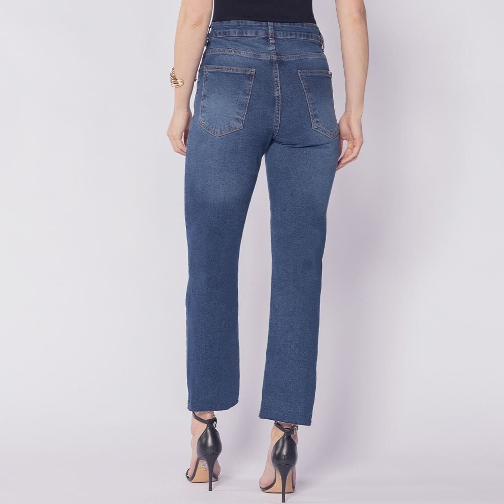 Calça Jeans Cropped Reta Patricia Foster
