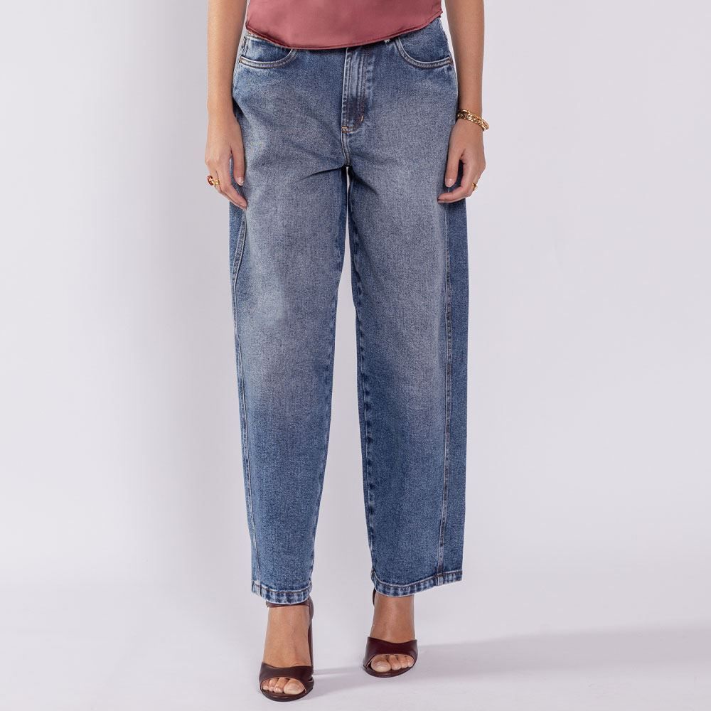 Calça Jeans Feminina Balloon Cropped Boby Blues