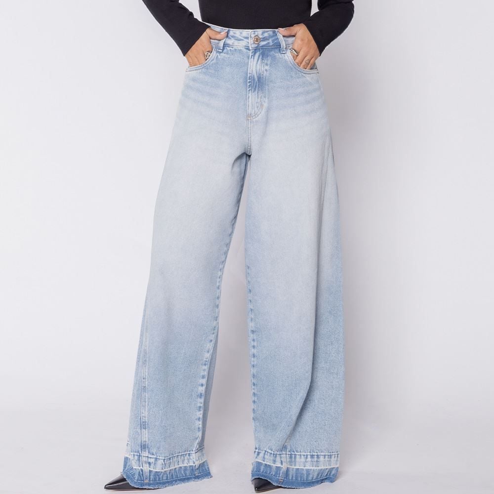 Calça Jeans Feminina Barra Desfeita Boby Blues