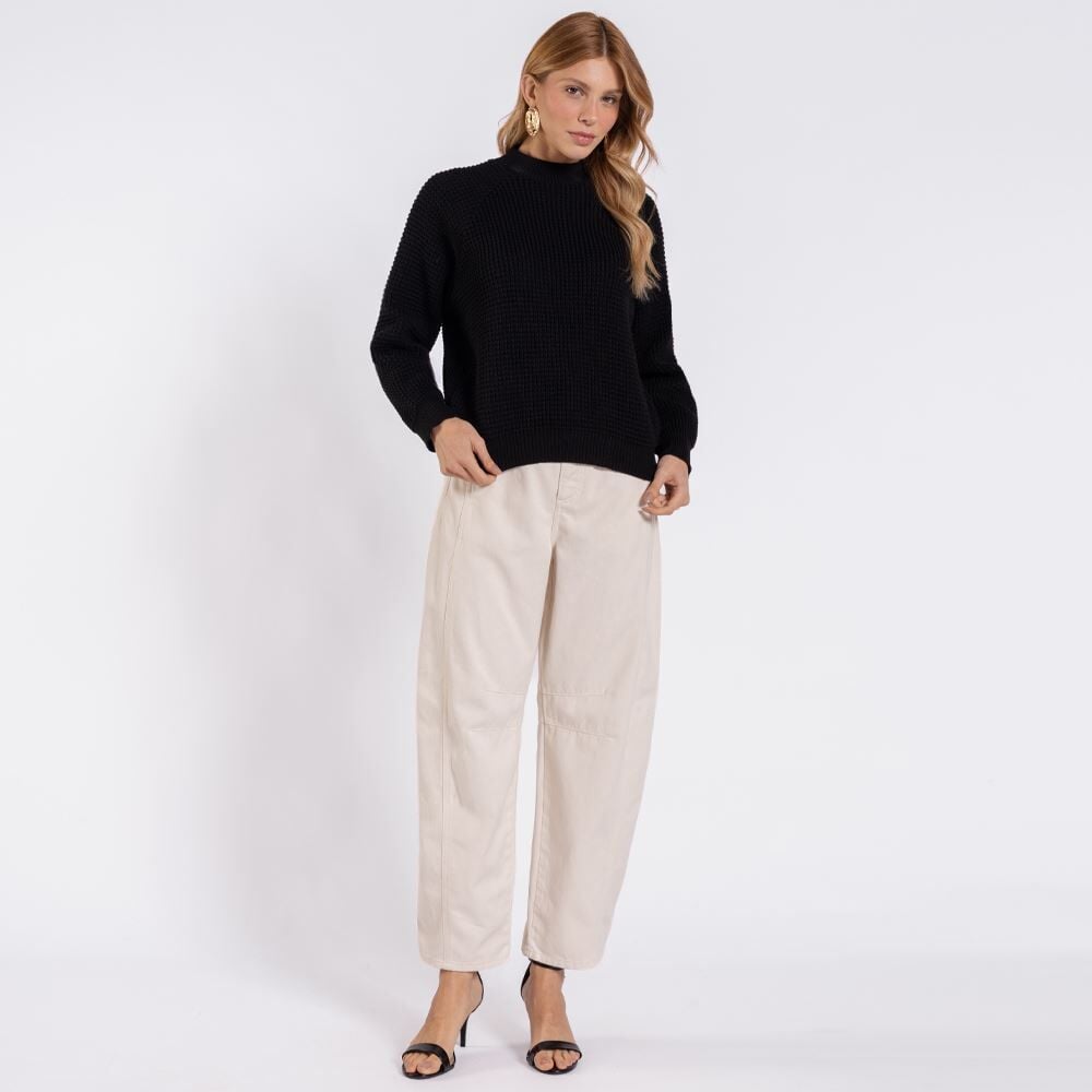 Calça Jeans Feminina Barrel Em Sarja Boby Blues