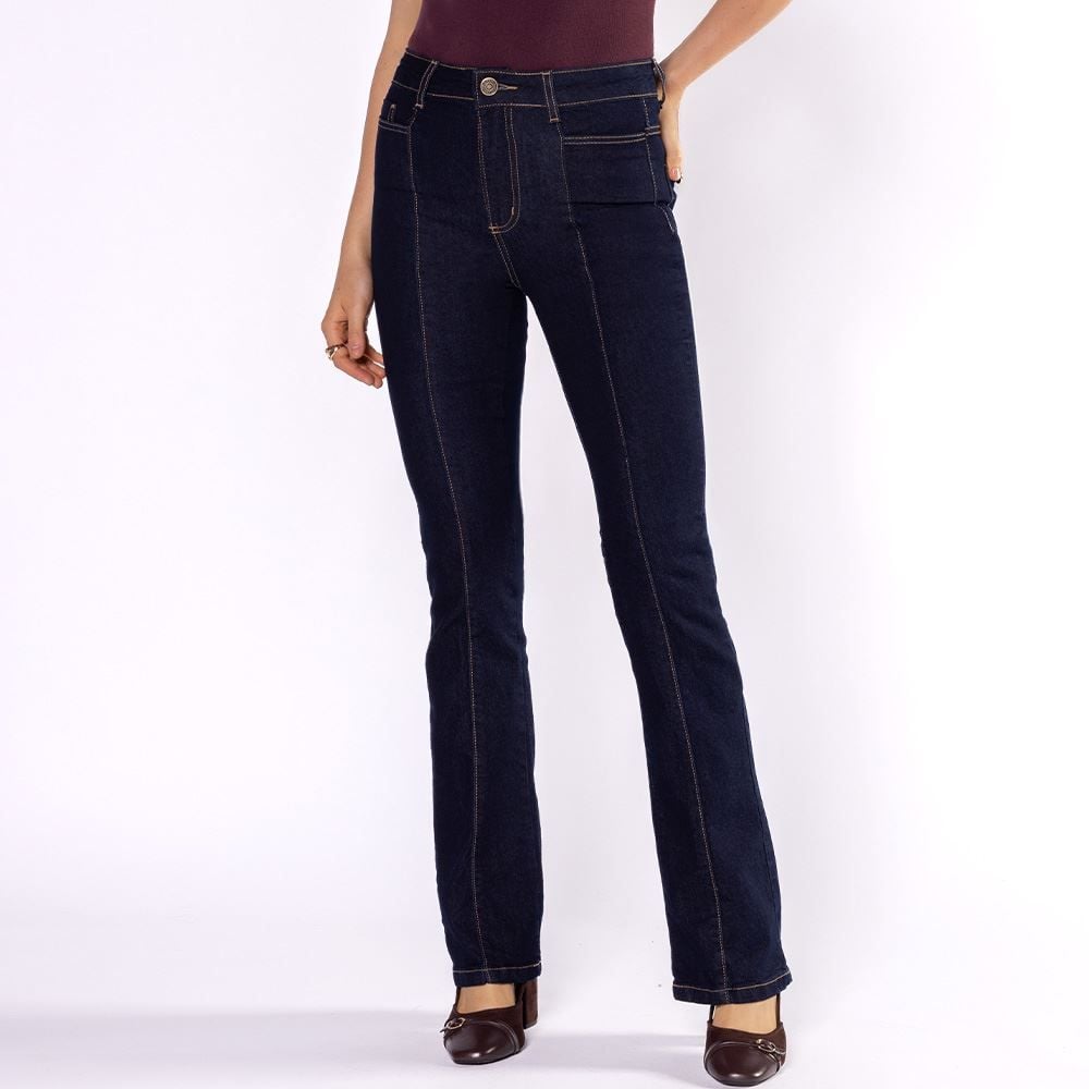 Calça Jeans Feminina Boot Cut Sawary