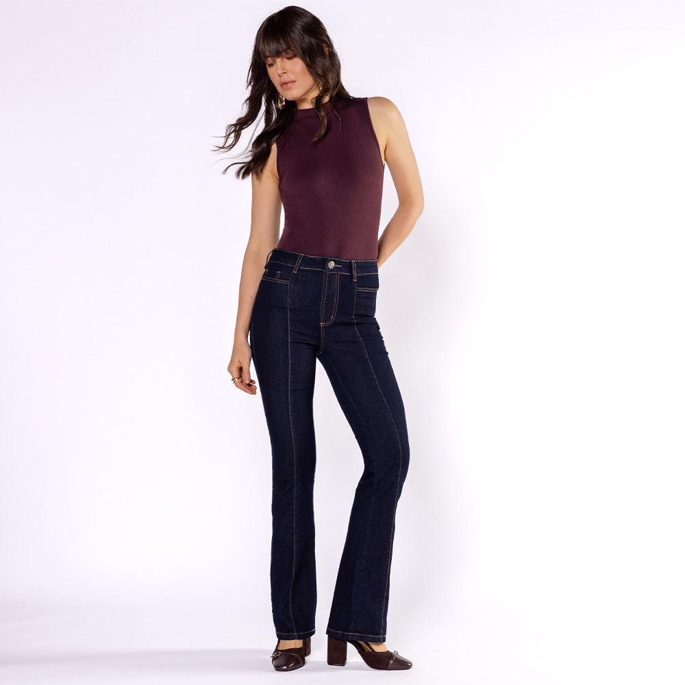 Calça Jeans Feminina Boot Cut Sawary