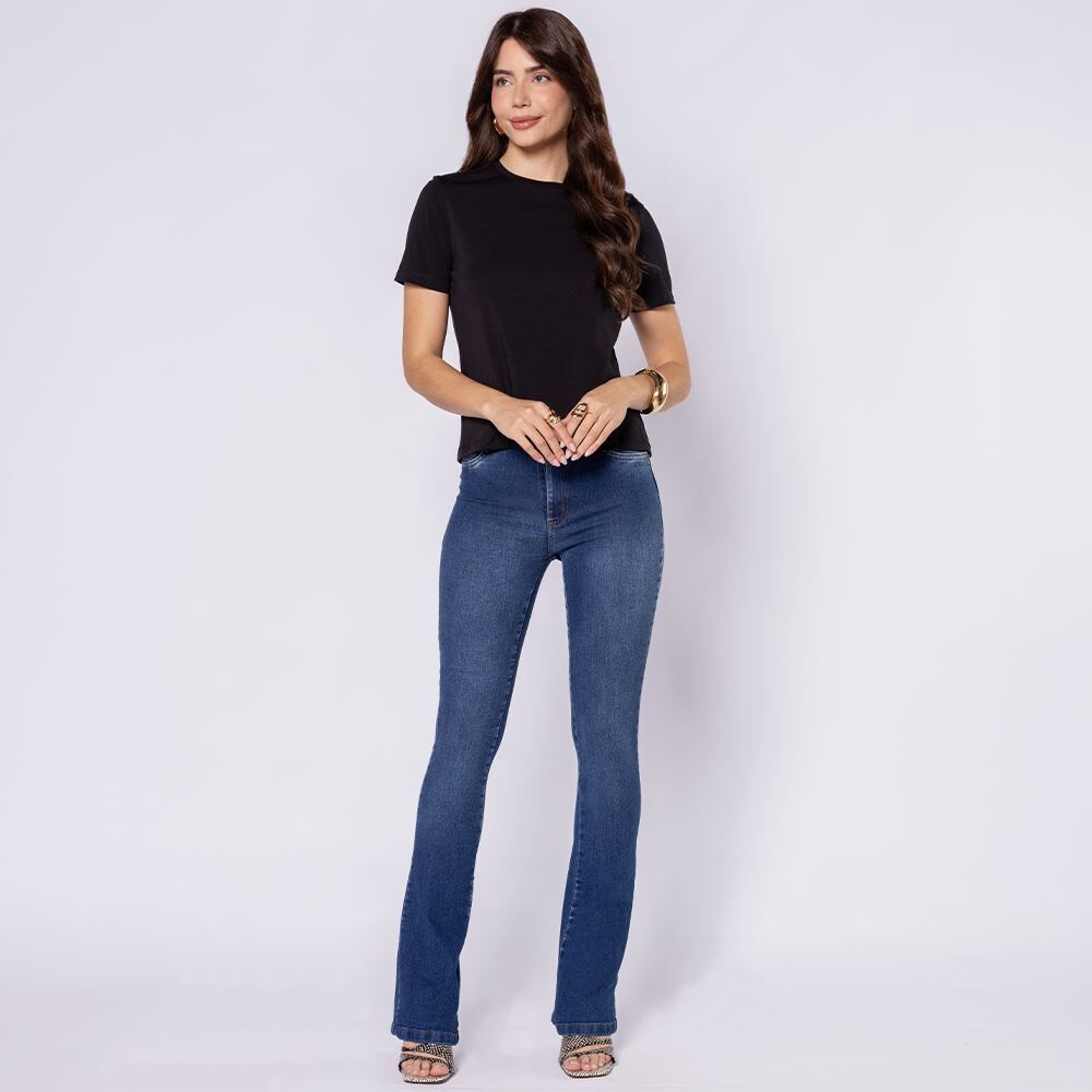 Calça Jeans Feminina Boot Cut Sawary