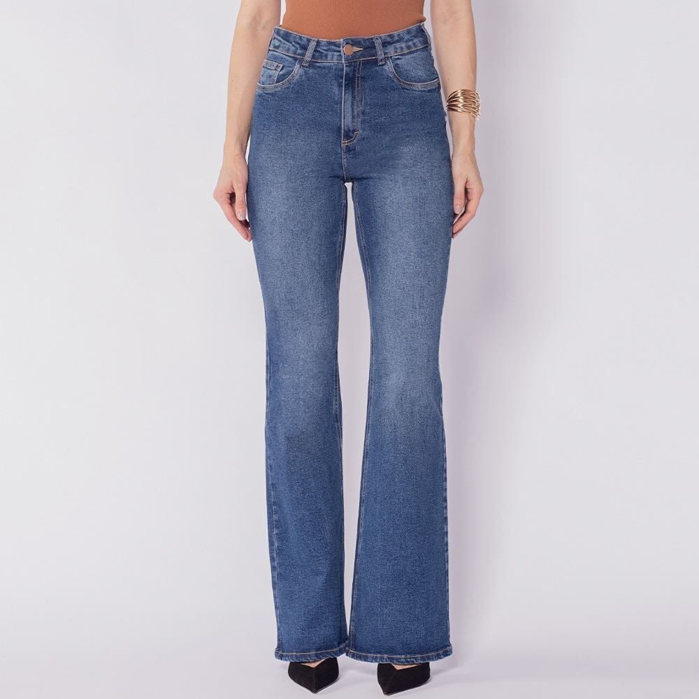 Calça Jeans Feminina Flare Patricia Foster