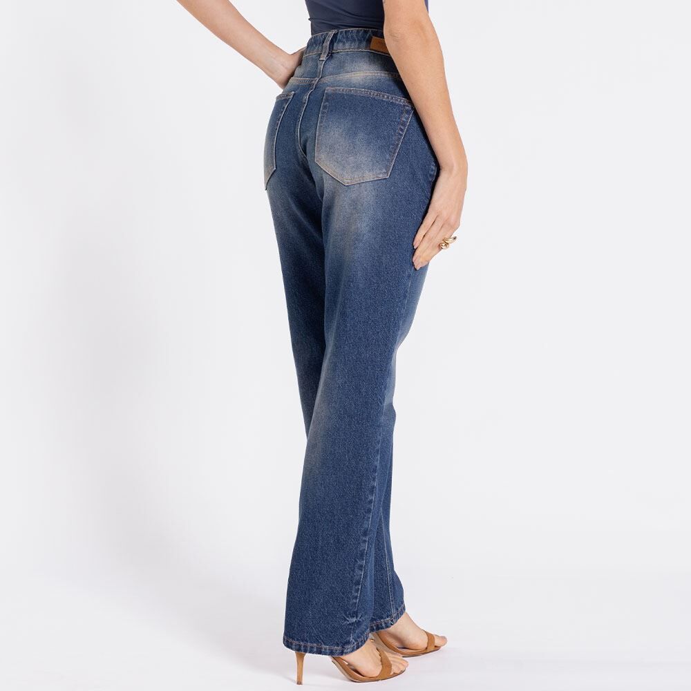 Calça Jeans Feminina Reta Com Lenço Boby Blues