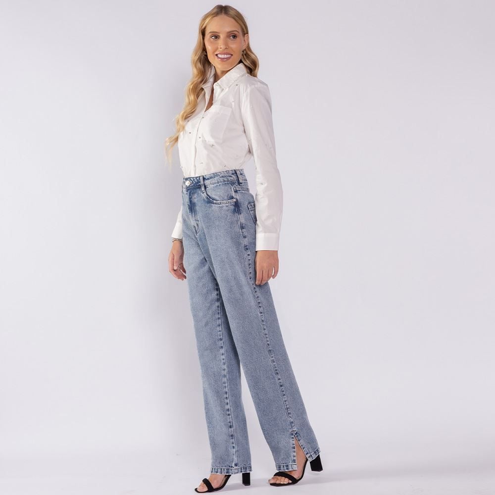 Calça Jeans Feminina Reta Patricia Foster