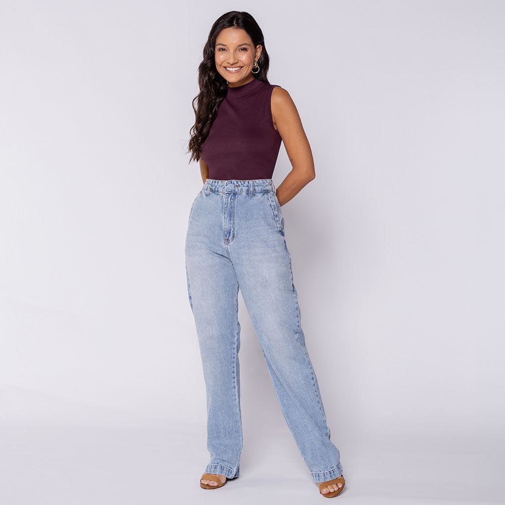 Calça Jeans Feminina Reta Patricia Foster