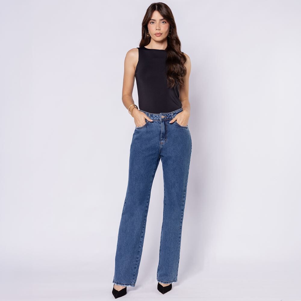 Calça Jeans Feminina Reta Sawary