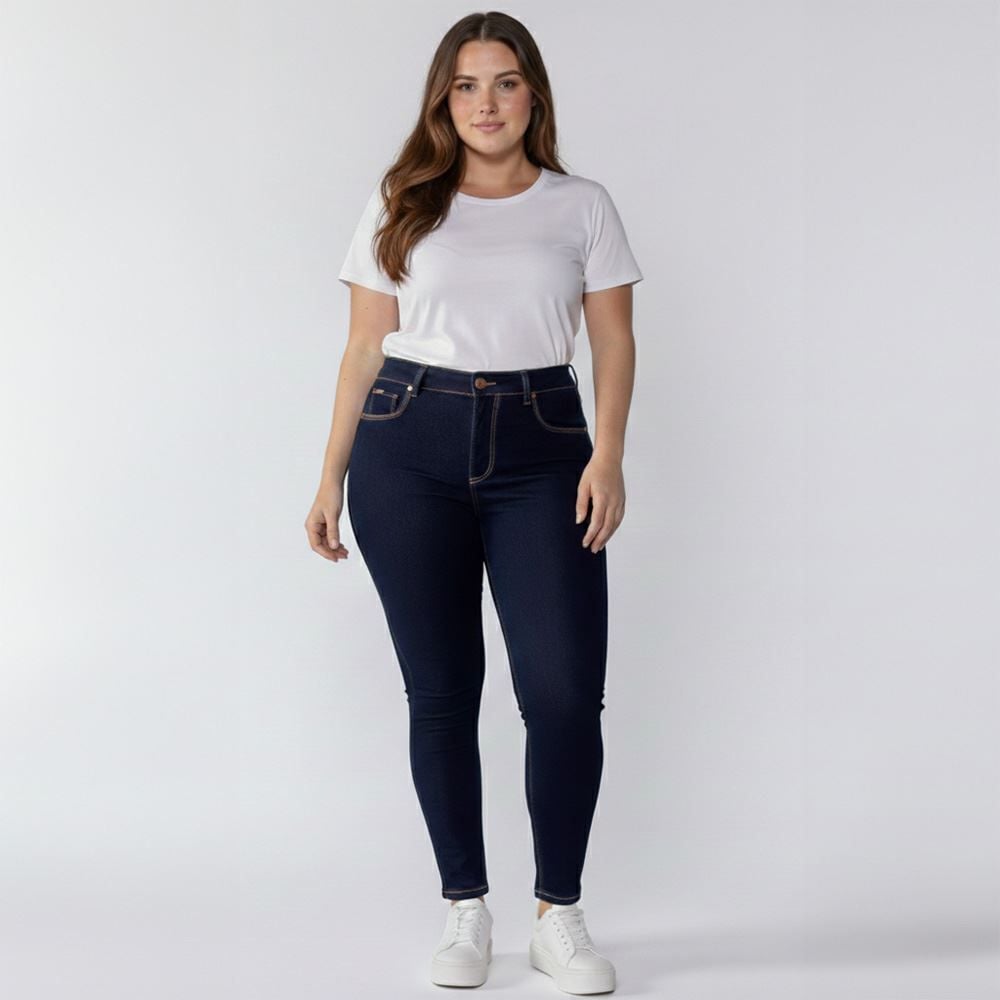Calça Jeans Feminina Skinny Plus Size Patricia Foster Mais