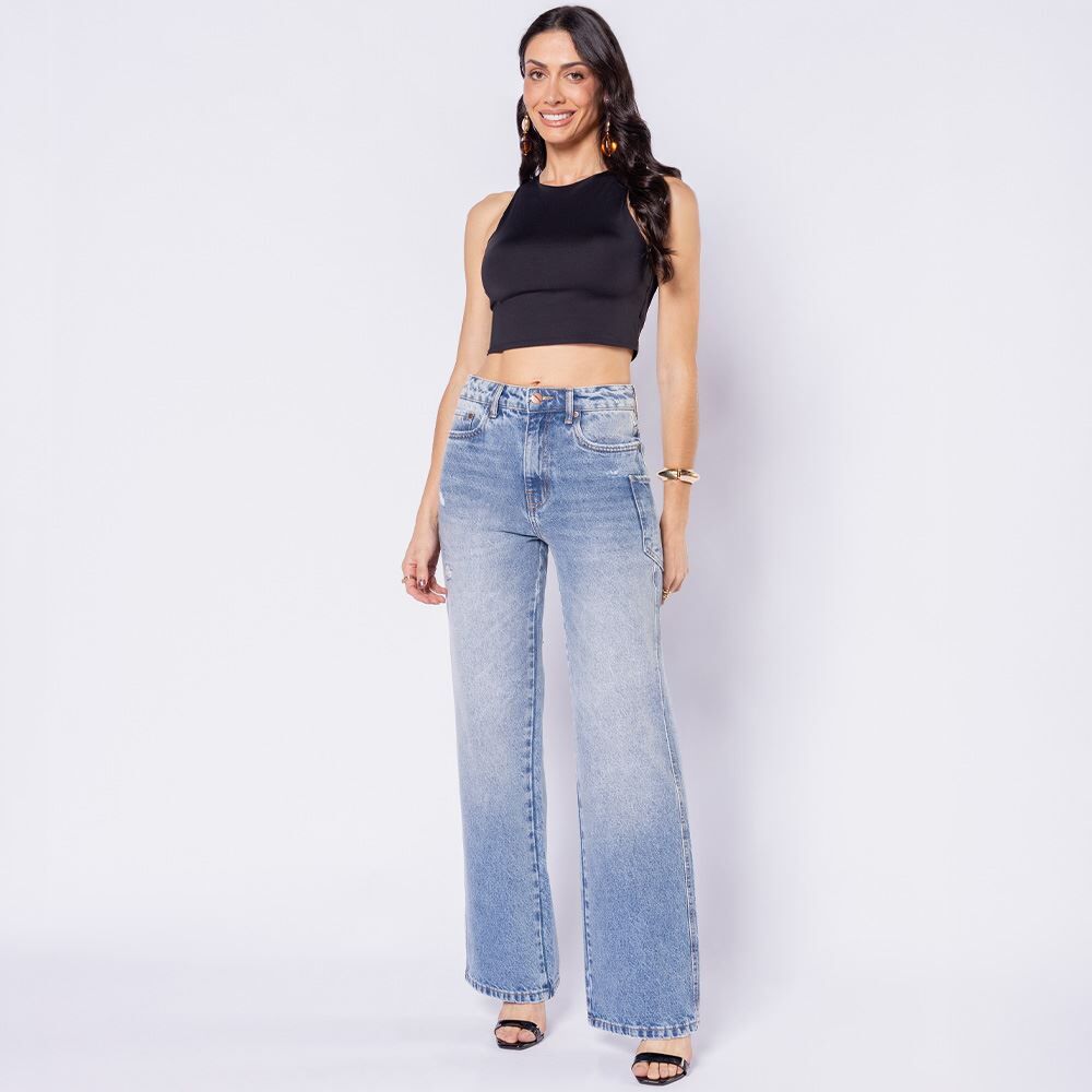 Calça Jeans Feminina Wide Leg Boby Blues 