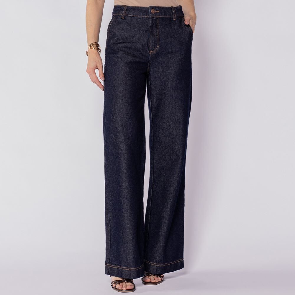 Calça Jeans Feminina Wide Leg Patricia Foster