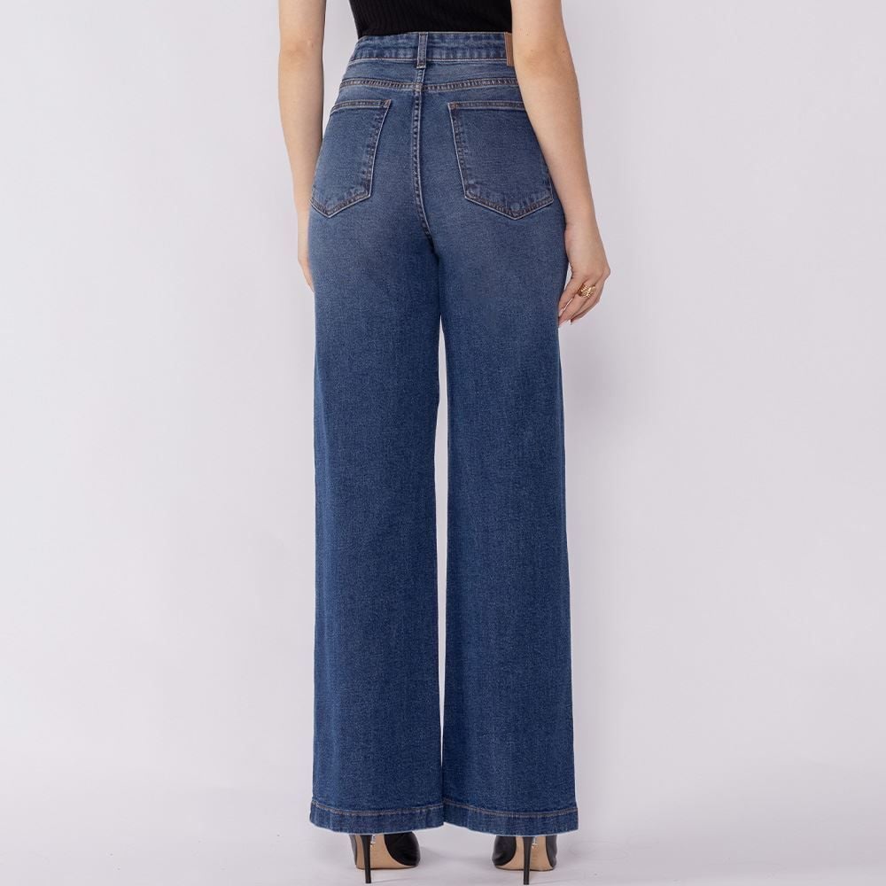 Calça Jeans Feminina Wide Leg Patricia Foster