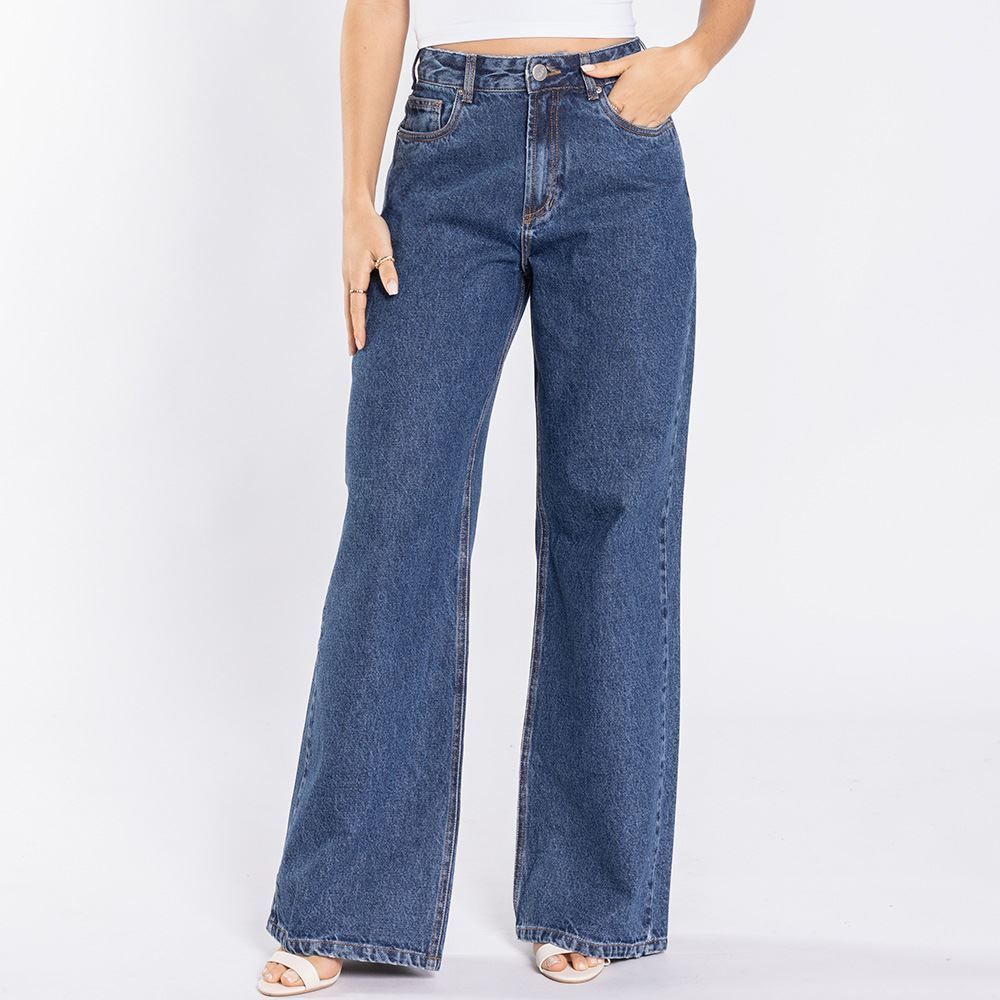 Calça Jeans Feminina Wide Leg Patricia Foster