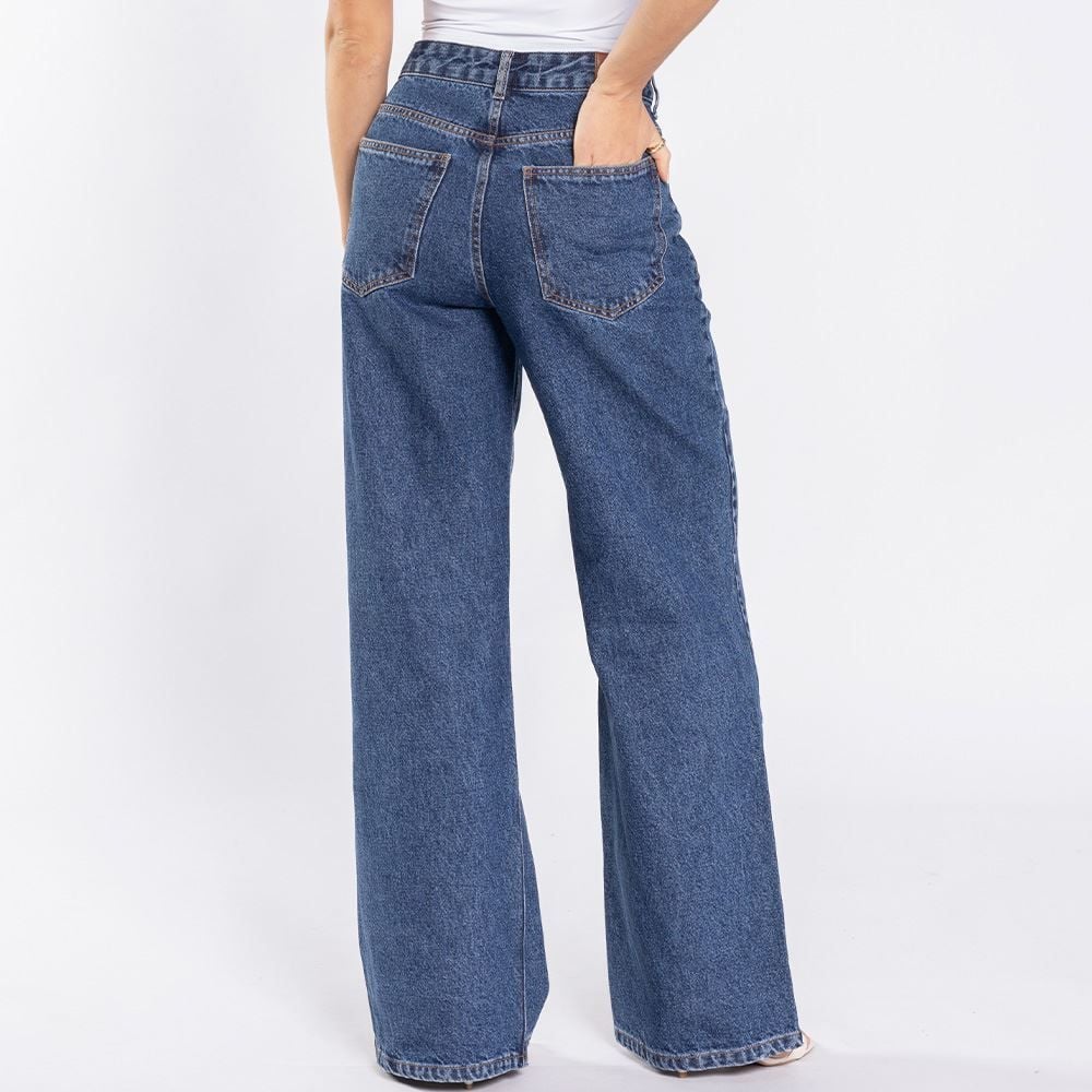 Calça Jeans Feminina Wide Leg Patricia Foster
