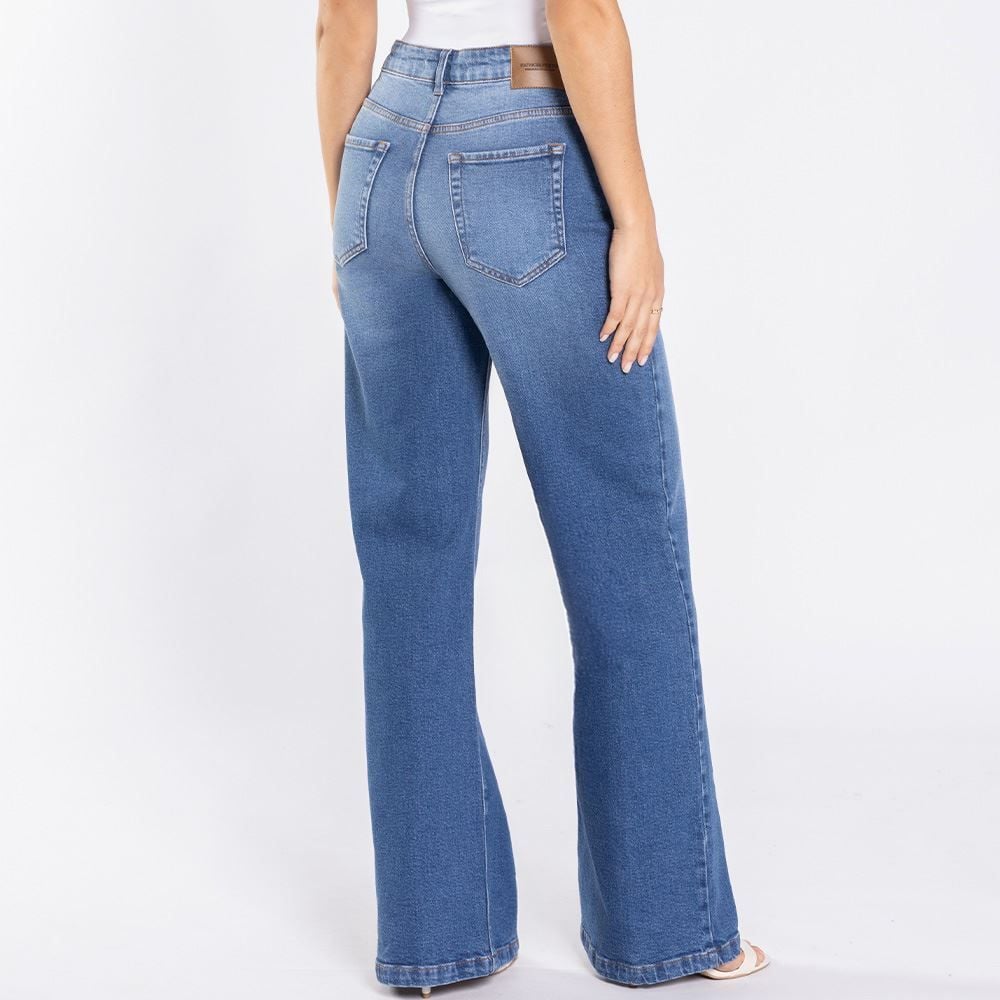 Calça Jeans Feminina Wide Leg Premium Patricia Foster