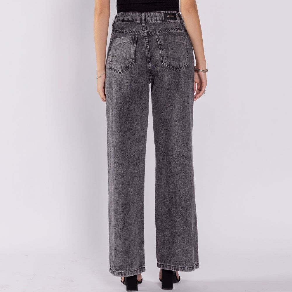 Calça Jeans Feminina Wide Leg Sawary