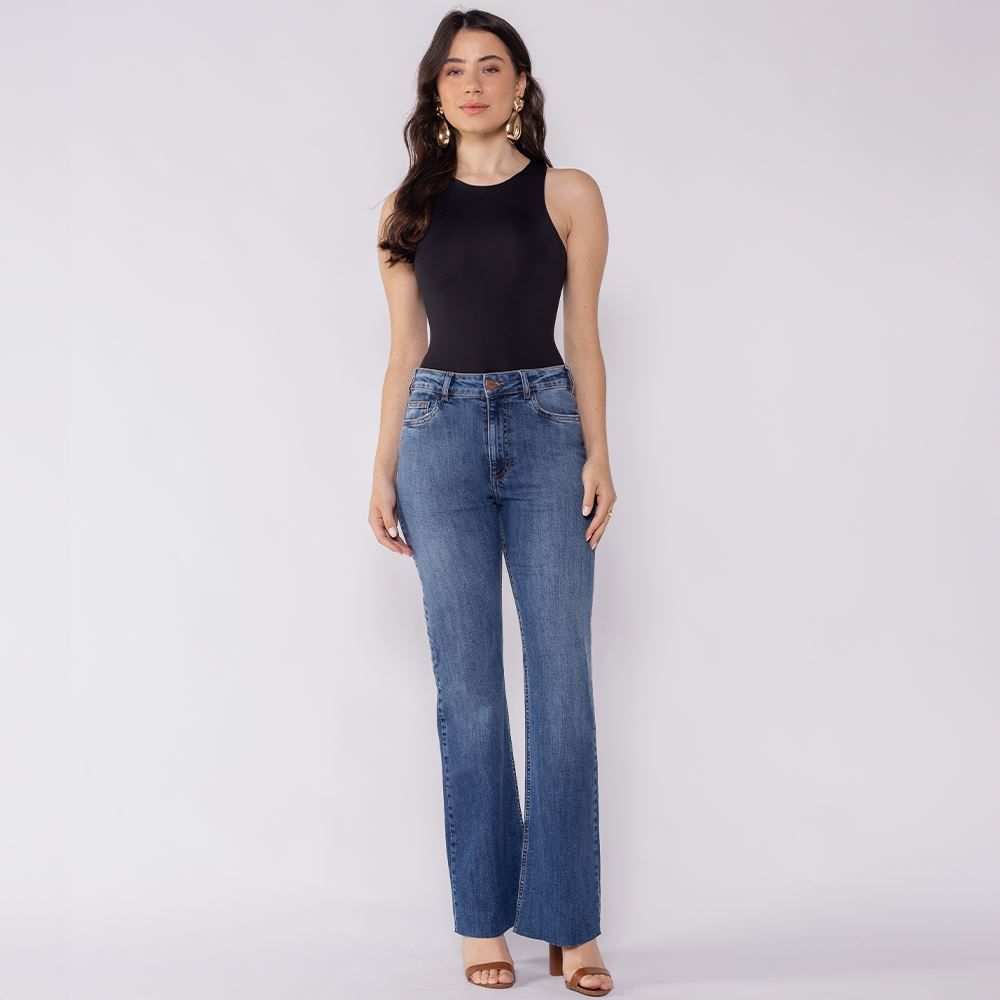 Calça Jeans Feminina Boot Cut Patricia Foster