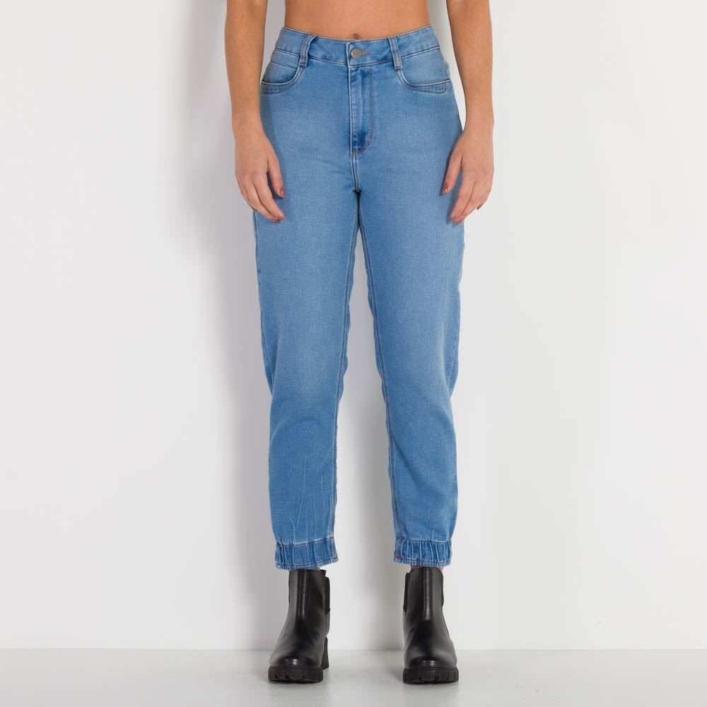 Calça Jeans Jogger Moletom Patrícia Foster