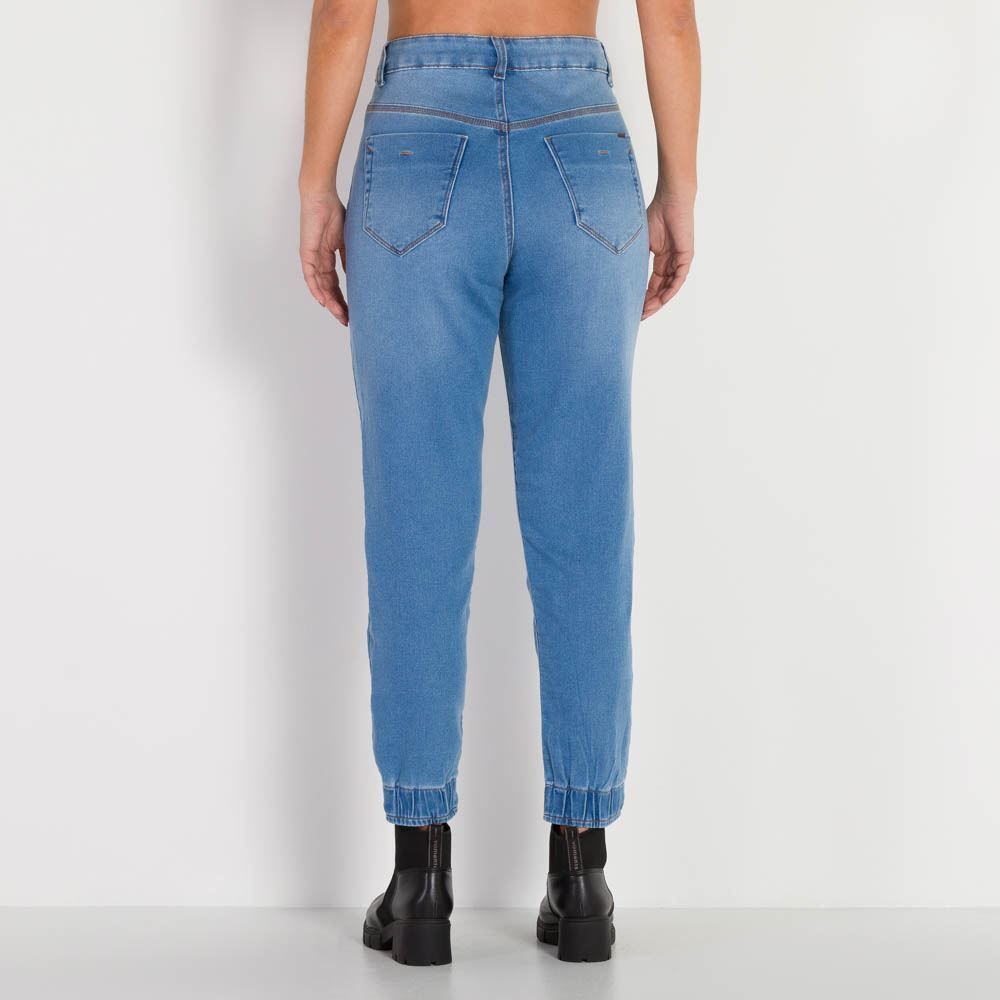 Calça Jeans Jogger Moletom Patrícia Foster