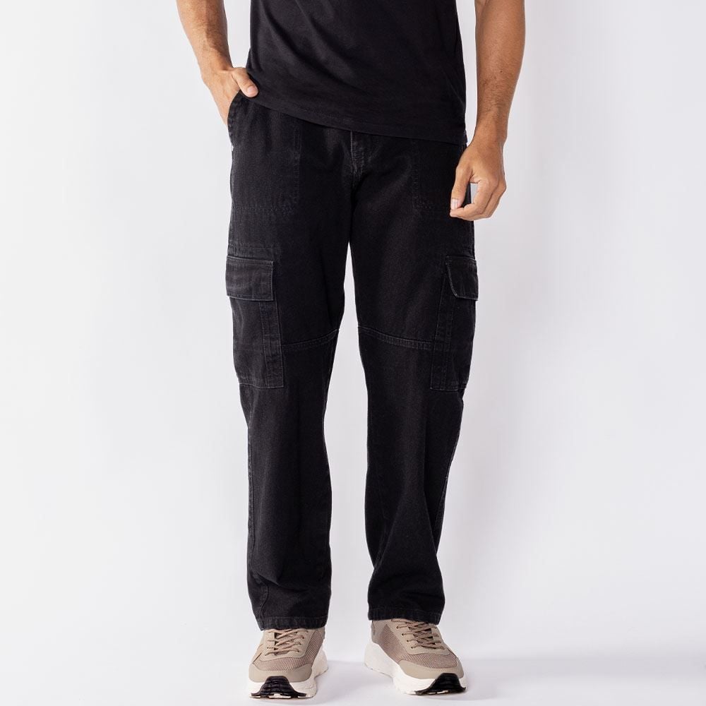 Calça Jeans Masculina Cargo Rock & Soda
