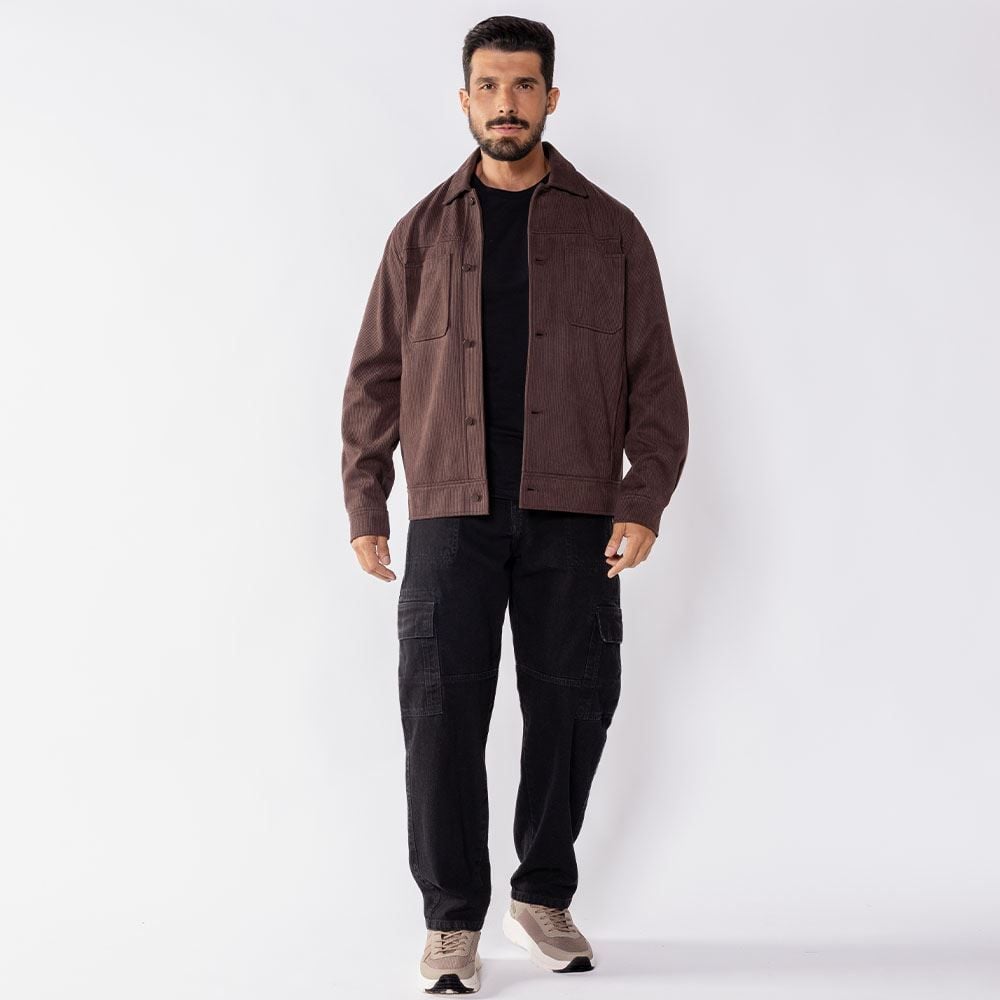 Calça Jeans Masculina Cargo Rock & Soda