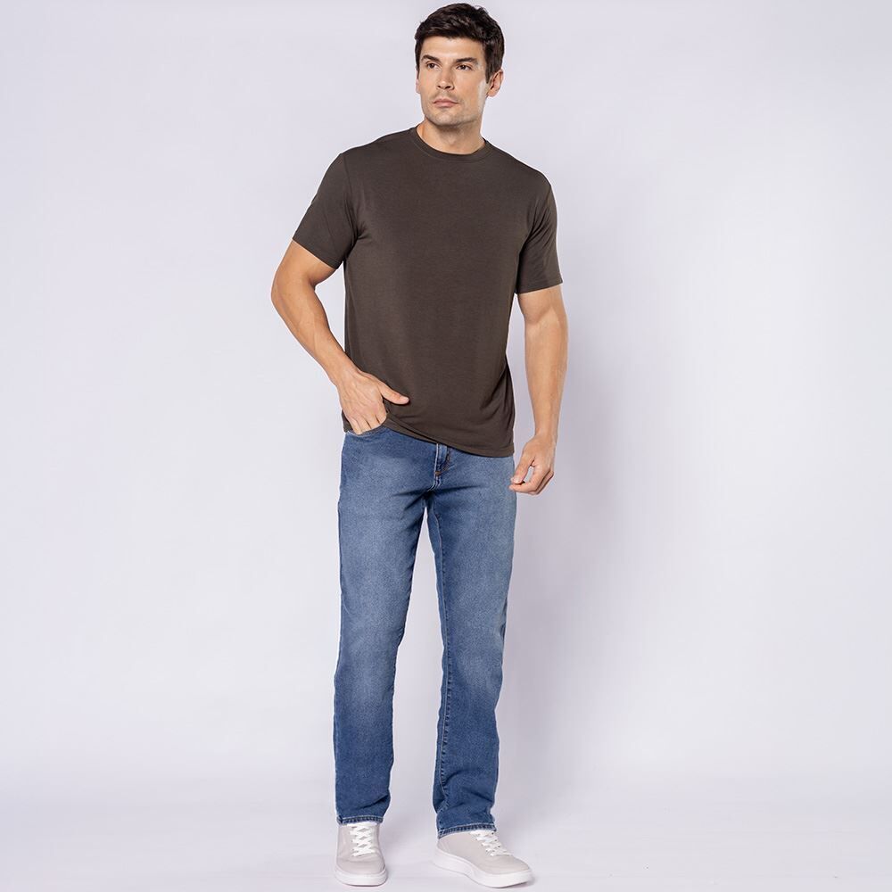 Calça Jeans Masculina Moletom Slim Marc Alain